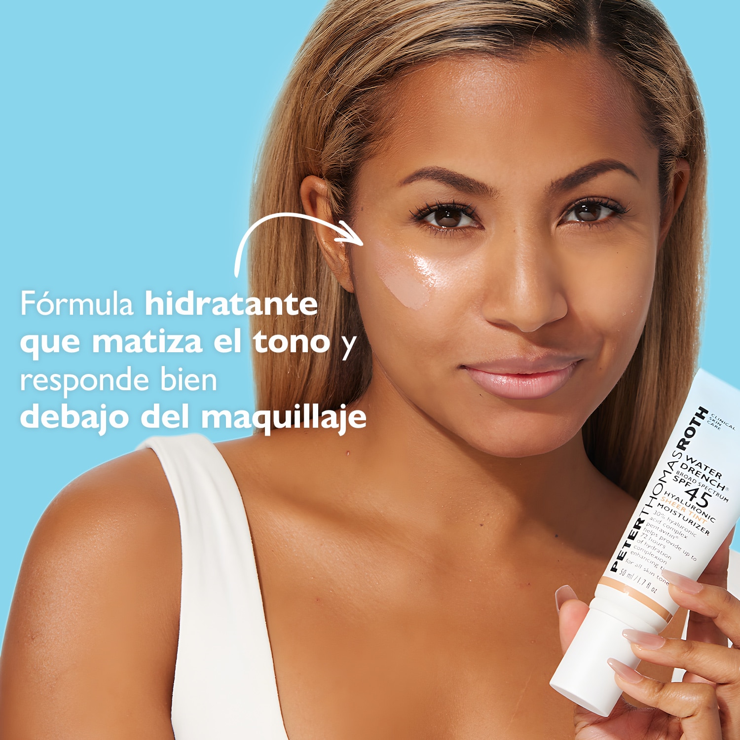WATER DRENCH&reg; BROAD SPECTRUM SPF 45 HYALURONIC SHEER TINT MOISTURIZER (CREMA HIDRATANTE)